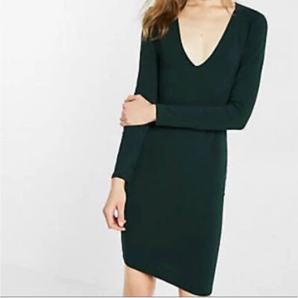 Express Dresses & Skirts - Dark Hunter Green Express Dress